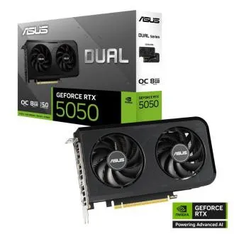 Placă video ASUS VGA NVIDIA GeForce RTX 5050 DUAL OC 8G, 8G GDDR6, 3xDP, 1xHDMI