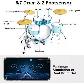 Bețe de tobe inteligente AeroBand PocketDrum 2 PLUS - lemn