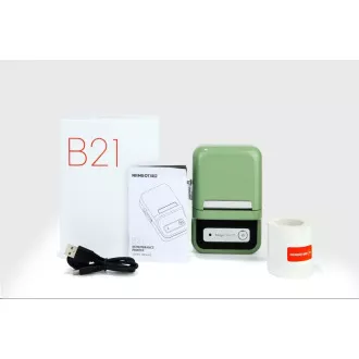 Imprimantă de etichete Niimbot B21S Smart, verde rolă de etichete 210 bucăți Imprimantă de etichete Niimbot B21S Smart, verde rolă de etichete 210 bucăți