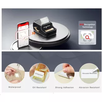 Niimbot Label Printer B21S Smart, negru rolă de etichete 210 buc. Niimbot Label Printer B21S Smart, negru rolă de etichete 210 buc.