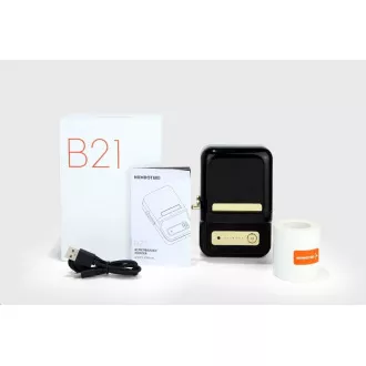 Niimbot Label Printer B21S Smart, negru rolă de etichete 210 buc. Niimbot Label Printer B21S Smart, negru rolă de etichete 210 buc.