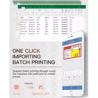Niimbot Label Printer B21S Smart, roșu   rolă de etichete 210 buc.