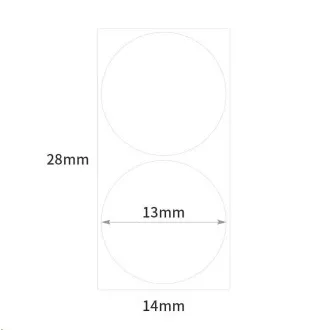 Etichete Niimbot R 14x28mm 220pcs WhiteRound B pentru D11 și D110 Etichete Niimbot R 14x28mm 220pcs WhiteRound B pentru D11 și D110