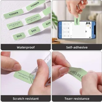 Etichete Niimbot RP 12x40mm 160pcs Verde pentru D11 și D110 Etichete Niimbot RP 12x40mm 160pcs Verde pentru D11 și D110