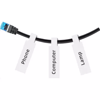 Etichete pentru cabluri Niimbot RXL 12, 5x109mm 65buc Alb pentru D11 și D110 Etichete pentru cabluri Niimbot RXL 12, 5x109mm 65buc Alb pentru D11 și D110