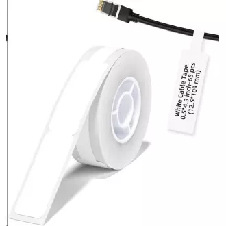 Etichete pentru cabluri Niimbot RXL 12, 5x109mm 65buc Alb pentru D11 și D110 Etichete pentru cabluri Niimbot RXL 12, 5x109mm 65buc Alb pentru D11 și D110
