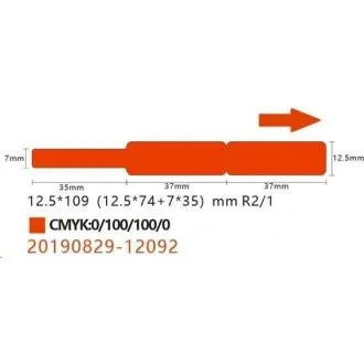 Etichete pentru cabluri Niimbot RXL 12, 5x109mm 65buc Red pentru D11 și D110 Etichete pentru cabluri Niimbot RXL 12, 5x109mm 65buc Red pentru D11 și D110
