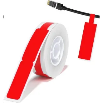 Etichete pentru cabluri Niimbot RXL 12, 5x109mm 65buc Red pentru D11 și D110 Etichete pentru cabluri Niimbot RXL 12, 5x109mm 65buc Red pentru D11 și D110