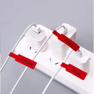 Etichete pentru cabluri Niimbot RXL 12, 5x109mm 65buc Red pentru D11 și D110 Etichete pentru cabluri Niimbot RXL 12, 5x109mm 65buc Red pentru D11 și D110