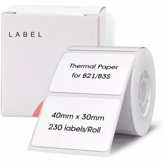 Etichete Niimbot R 40x30mm 230 buc Alb pentru B21, B21S, B3S, B1 Etichete Niimbot R 40x30mm 230 buc Alb pentru B21, B21S, B3S, B1
