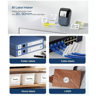 Niimbot Label Printer B1 Smart, albastru lac   rolă de etichete 210 buc.