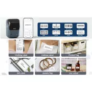 Imprimantă de etichete Niimbot B1 Smart, gri   rolă de etichete 210 bucăți
