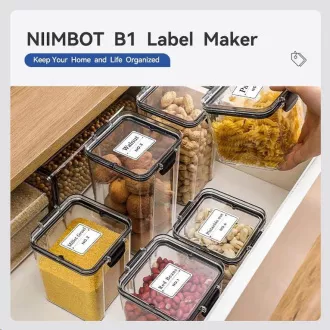 Imprimantă de etichete Niimbot B1 Smart, gri   rolă de etichete 210 bucăți
