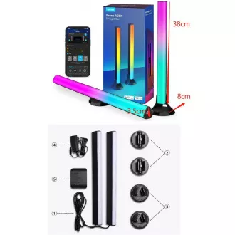 Panou Govee SMART LED RGBIC 38cm pentru TV 43-75" - 2 buc Panou Govee SMART LED RGBIC 38cm pentru TV 43-75" - 2 buc