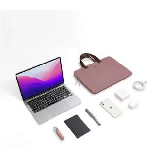 Geantă de mână subțire pentru laptop TomToc Light-A21, bicoloră, 13,5 inci - zmeură Geantă de mână subțire pentru laptop TomToc Light-A21, bicoloră, 13,5 inci - zmeură
