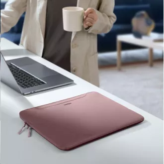 Geantă de mână subțire pentru laptop TomToc Light-A21, bicoloră, 13,5 inci - zmeură Geantă de mână subțire pentru laptop TomToc Light-A21, bicoloră, 13,5 inci - zmeură