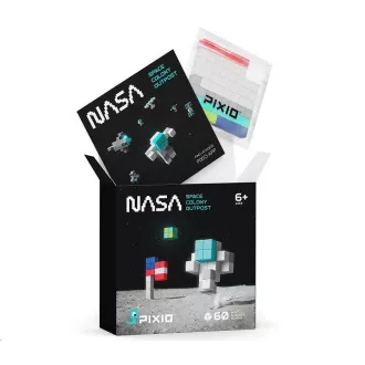 PIXIO NASA - Kit de construcție magnetică pentru bază colonială