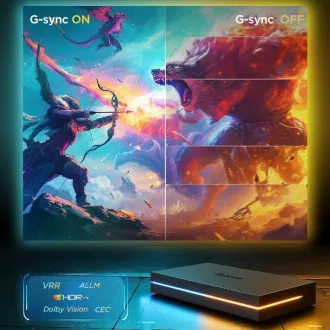 Govee AI Sync Box 2 Smart TV cu iluminare de fundal RGBICW 55-65"