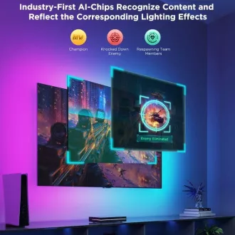 Govee AI Sync Box 2 Smart TV cu iluminare de fundal RGBICW 55-65"