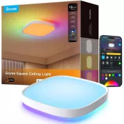Lampă de tavan inteligentă pătrată Govee RGBICWW, 2400lm, 30cm, Matter