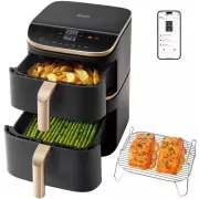 Friteuză cu aer cald inteligentă Cosori Turbo Tower Pro 10, 8l neagră