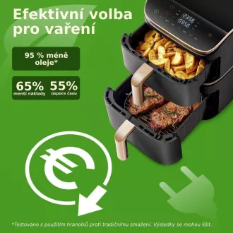 Friteuză cu aer cald inteligentă Cosori Turbo Tower Pro 10, 8l neagră