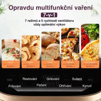 Friteuză cu aer cald inteligentă Cosori Turbo Tower Pro 10, 8l neagră
