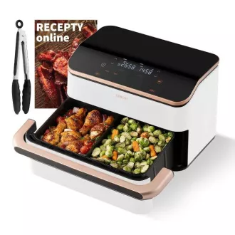 Friteuză cu aer Cosori TF101S Dual Blaze TwinFry 10l - albă