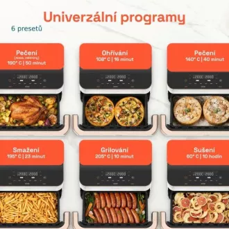 Friteuză cu aer Cosori TF101S Dual Blaze TwinFry 10l - albă