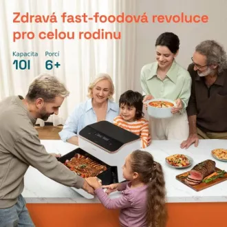 Friteuză cu aer Cosori TF101S Dual Blaze TwinFry 10l - albă