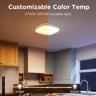 Lampă de tavan inteligentă rotundă Govee RGBICWW, 2400lm, 30cm, Matter