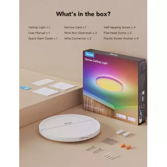 Lampă de tavan inteligentă rotundă Govee RGBICWW, 2400lm, 30cm, Matter