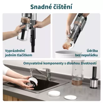 Levoit LVAC-300 Plus 6 în 1 fără fir Turbo Cyclone negru