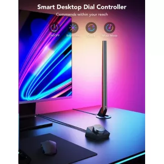 Panouri LED WiFi inteligente Govee pentru gaming + controler dual inteligent, alb Panouri LED WiFi inteligente Govee pentru gaming + controler dual inteligent, alb