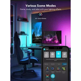 Panouri LED WiFi inteligente Govee pentru gaming + controler dual inteligent, alb Panouri LED WiFi inteligente Govee pentru gaming + controler dual inteligent, alb