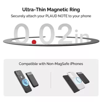 Kit accesorii PLAUD NOTE Negru - Încărcător și clemă magnetică, negru