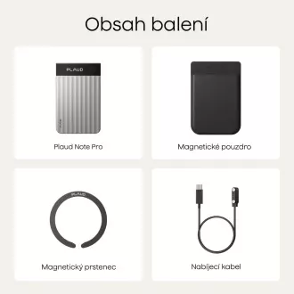 PLAUD Note PRO Silver - Înregistrator vocal cu inteligență artificială