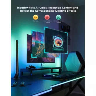 Kit Govee AI Sync Box pentru 2 PC-uri inteligente, iluminare 27-34" + panouri LED Kit Govee AI Sync Box pentru 2 PC-uri inteligente, iluminare 27-34" + panouri LED