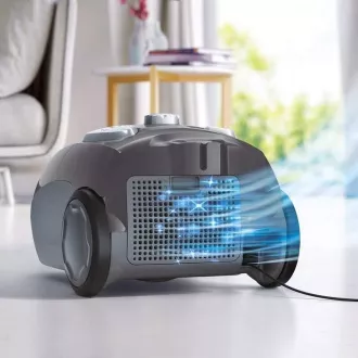 Aspirator cu sac Electrolux Easy Go EEG44IGM, 750 W, filtru lavabil, control de putere, tub telescopic, gri