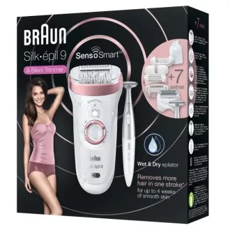 Epilator Braun Silk-épil 9-890 Rose Gold, SensoSmart, bărbierit uscat și umed, 2 viteze, sistem de masaj, ediție cadou Epilator Braun Silk-épil 9-890 Rose Gold, SensoSmart, bărbierit uscat și umed, 2 viteze, sistem de masaj, ediție cadou