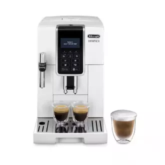 Aparat de cafea complet automat DeLonghi ECAM 350.35.W Dinamica, 1450 W, 15 bar, display LCD, alb Aparat de cafea complet automat DeLonghi ECAM 350.35.W Dinamica, 1450 W, 15 bar, display LCD, alb