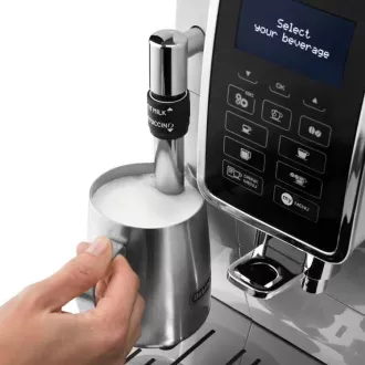 Aparat de cafea complet automat DeLonghi ECAM 350.35.W Dinamica, 1450 W, 15 bar, display LCD, alb Aparat de cafea complet automat DeLonghi ECAM 350.35.W Dinamica, 1450 W, 15 bar, display LCD, alb