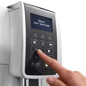 Aparat de cafea complet automat DeLonghi ECAM 350.35.W Dinamica, 1450 W, 15 bar, display LCD, alb Aparat de cafea complet automat DeLonghi ECAM 350.35.W Dinamica, 1450 W, 15 bar, display LCD, alb