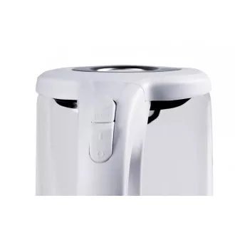 Fierbător electric Orava VK-4017 W, 2200 W, 1,7 l, sticlă, lumină de fundal LED, oprire automată, alb