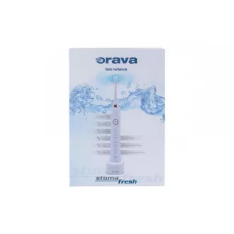 Periuță de dinți sonică Orava Stomafresh, 5 moduri, husă de călătorie, cronometru, alb
