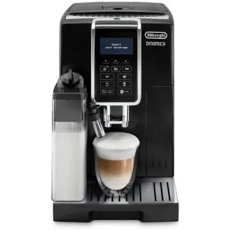 Mașină de cafea automată DeLonghi Dinamica ECAM 350.55.B, 15 bar, râșniță încorporată, sistem de lapte, tavă pentru cafea măcinată Mașină de cafea automată DeLonghi Dinamica ECAM 350.55.B, 15 bar, râșniță încorporată, sistem de lapte, tavă pentru cafea măcinată