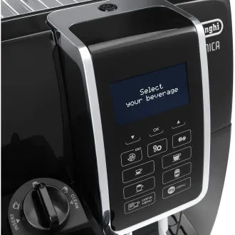 Mașină de cafea automată DeLonghi Dinamica ECAM 350.55.B, 15 bar, râșniță încorporată, sistem de lapte, tavă pentru cafea măcinată Mașină de cafea automată DeLonghi Dinamica ECAM 350.55.B, 15 bar, râșniță încorporată, sistem de lapte, tavă pentru cafea măcinată