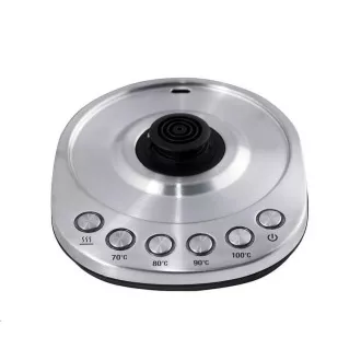 Fierbător electric ORAVA Delux, 2200 W, 1,7 l, control temperatură, oprire automată, oțel inoxidabil