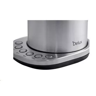 Fierbător electric ORAVA Delux, 2200 W, 1,7 l, control temperatură, oprire automată, oțel inoxidabil