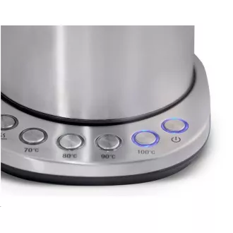 Fierbător electric ORAVA Delux, 2200 W, 1,7 l, control temperatură, oprire automată, oțel inoxidabil